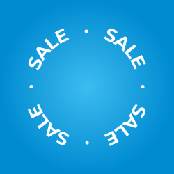 Blue background with sale